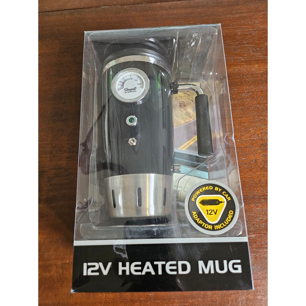 Smart Products 12V Heated Mug Adult One Size Black Retro Travel Cup STG-4154-CU